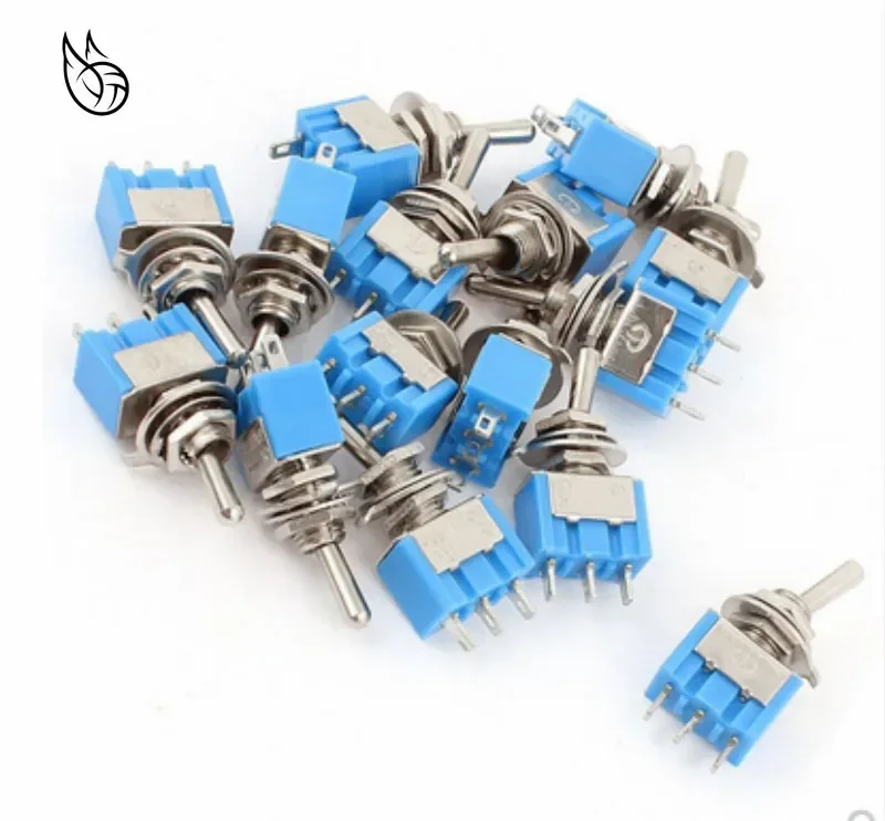 5pcs Mini MTS-102 3-Pin SPDT ON-ON 6A 125VAC Miniature Toggle Switches