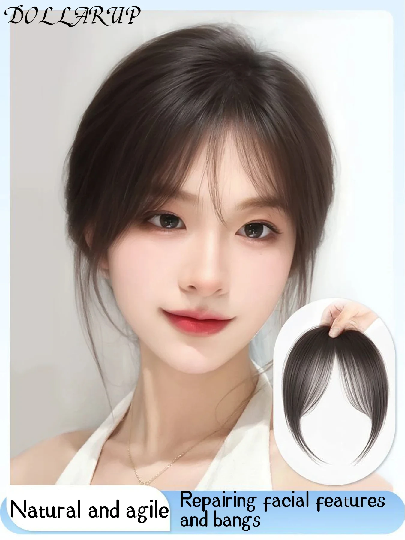 JKL وهمية الانفجارات الهوائية تصفيفة الشعر أداة مشبك شعر تمديد الشعر الاصطناعية شرابات وهمية شعر مستعار طبيعي المرأة كليب الانفجارات أداة شعر مستعار طبيعي #2