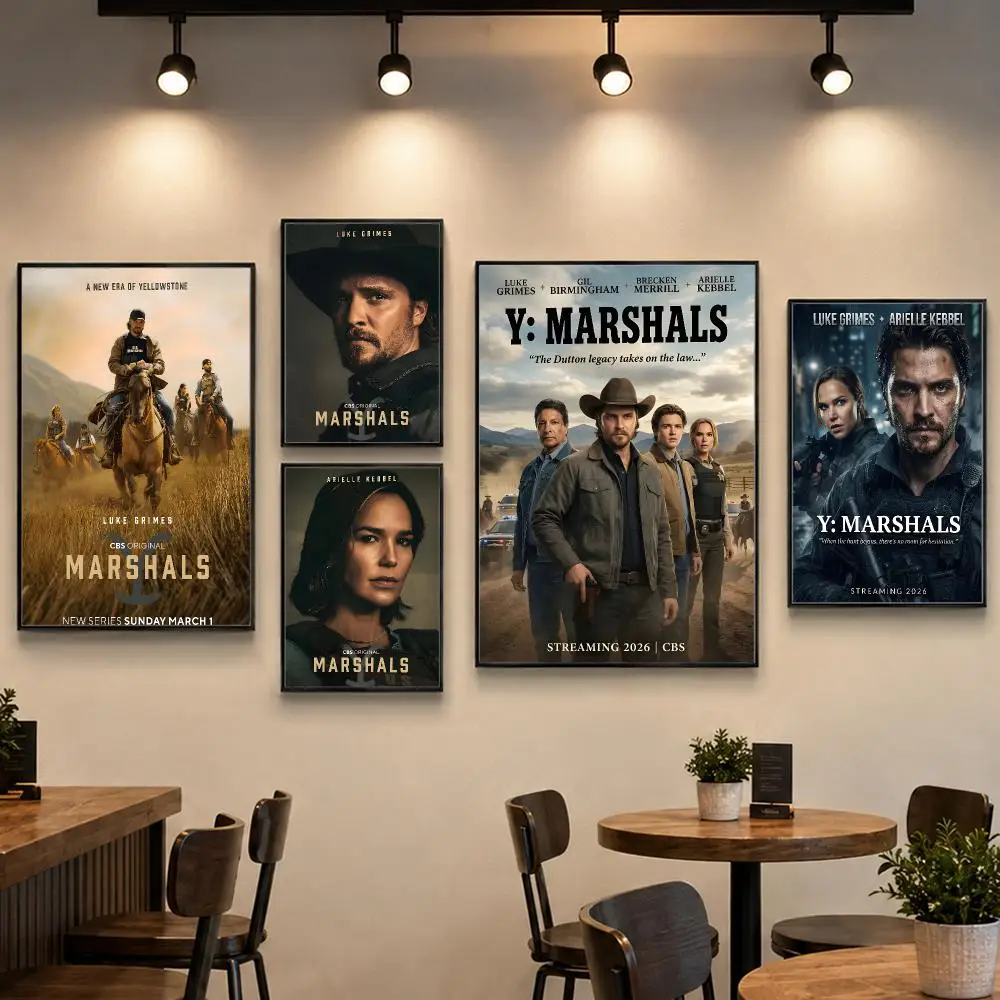 Crime Series Marshals Poster PP Paper Wall Art for Living Rooms Bars Cafes Stylish Home Decor Gift