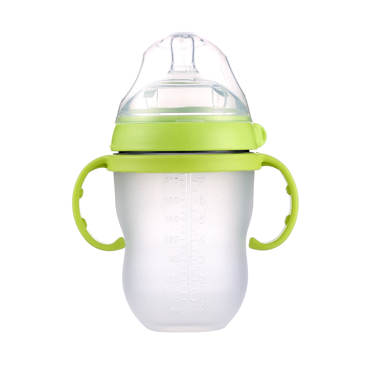 100% Silicone Baby Bottle Green 250ml 8oz pink 150ml 5oz baby milk feeding bottle for baby