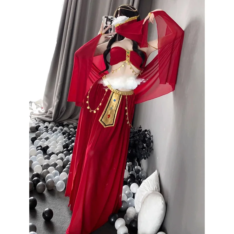 Sexy Goddess Princess Cos Cleopatra Bely Exotic Indian Dance Western Region Dance Concubine Costume Egyptian Goddess