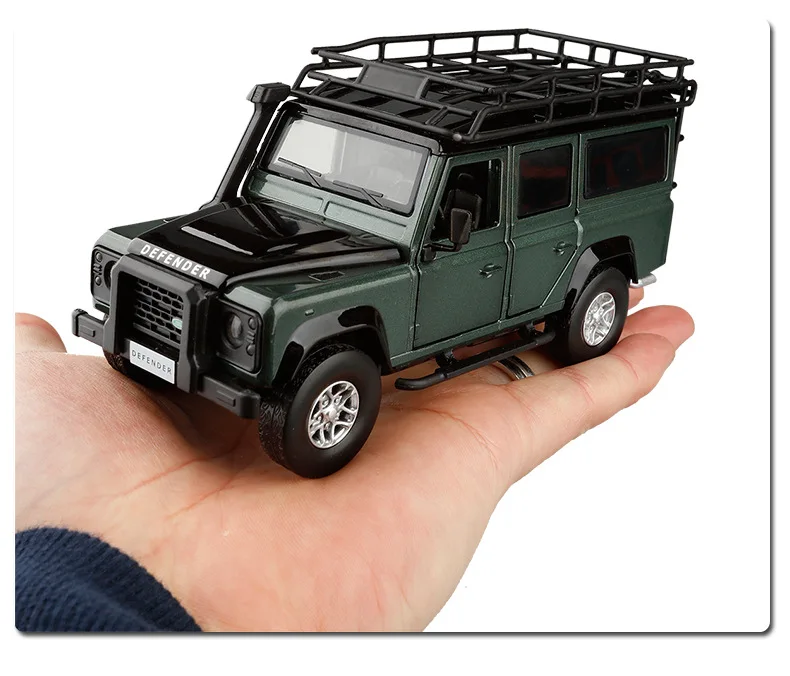 1:32 2010 Land Rover Defender Travel Edition Off-road Vehicle High Simulation Six Doors Back Metal Car Model Toy A270