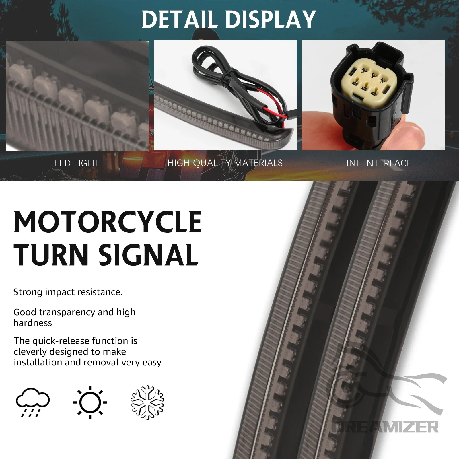 دراجة نارية السرج الذيل أضواء الفرامل LED بدوره إشارة مصباح جيد الإضاءة ل هارلي بجولة شارع الطريق الإنزلاق CVO إلكترا الإنزلاق #5