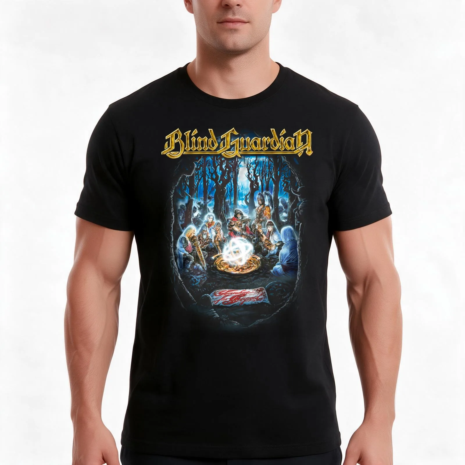 Blind Guardian - Somewhere Far Beyond T-Shirt, Summer Casual Cotton Tee, Oversized Streetwear Tops, Vintage Graphic Print