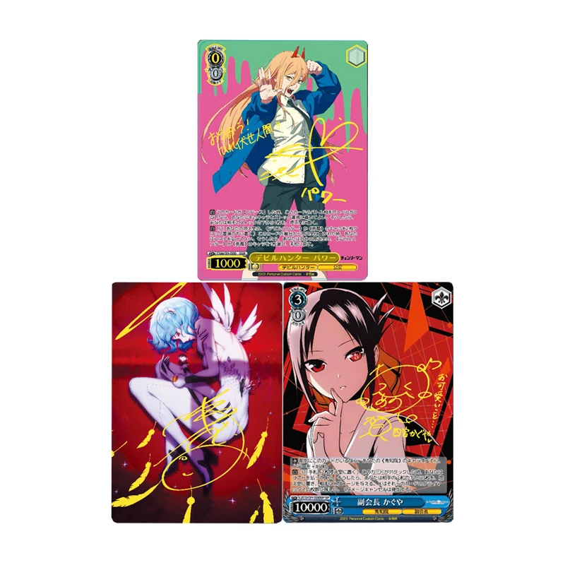 Diy Self Made Goddess Story Ayanami Rei Shinomiya Kaguya Collection Card Power Golden Signature Color Flash Anime Cards Gift Toy