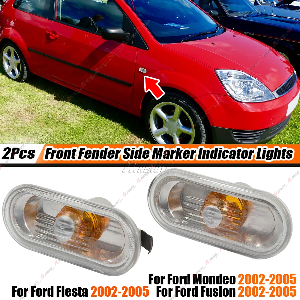 

2Pcs Front Fender Side Marker Indicator Lights without Bulbs and Sockets For Seat Leon Ibiza 6L0949117A