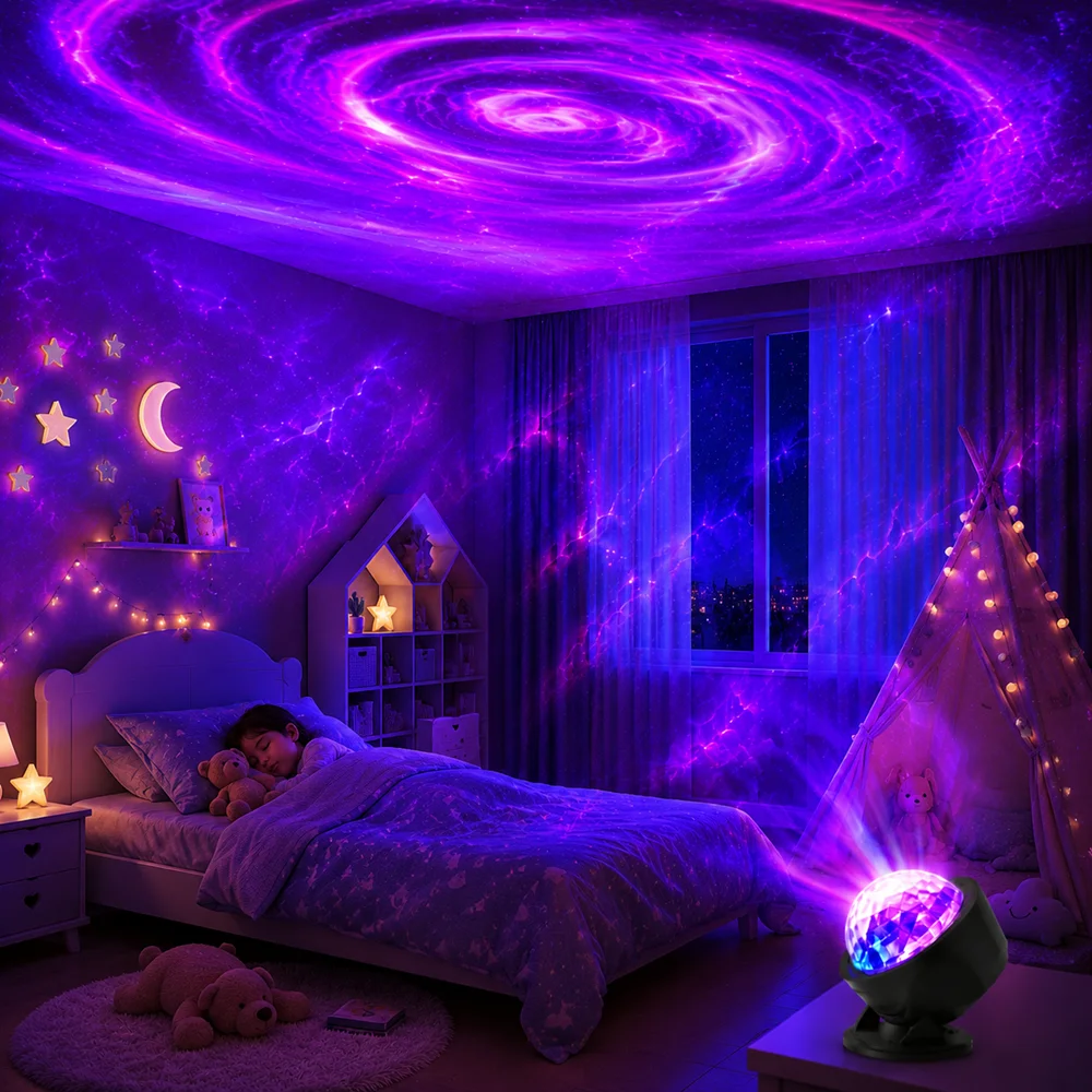 LED Starry Sky USB Galaxy Projector Light with Remote Control and RGB Lighting (7 Modes) – Ideal for Home Bedrooms, Game Rooms,