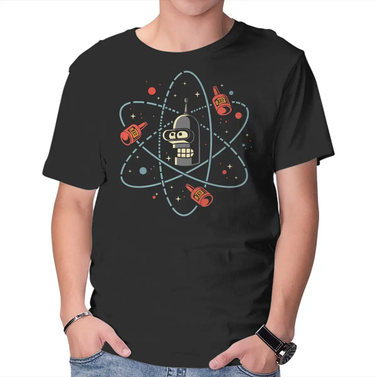 Beer Orbit Anime Graphic T-shirts for Men Clothing Women Short Sleeve Tees New Arrivals Unisex Summer