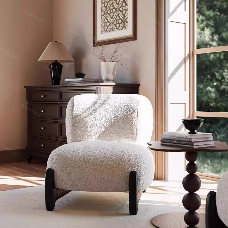 

White Small Chairs Simple Fashion Minimalist Comfortable Throne Cute Reading Living Room Chairs Beauty Fauteuil Home Decor