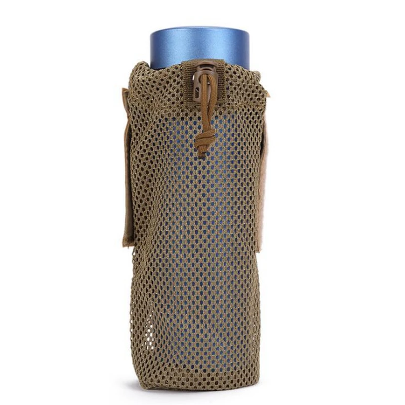 Outdoor Radfahren Wasser Flasche Tasche Taktische Molle Halter Lagerung Tasche Faltbare Mesh Wasser Flasche Sleeve Tasche für Rucksack – Detail 14