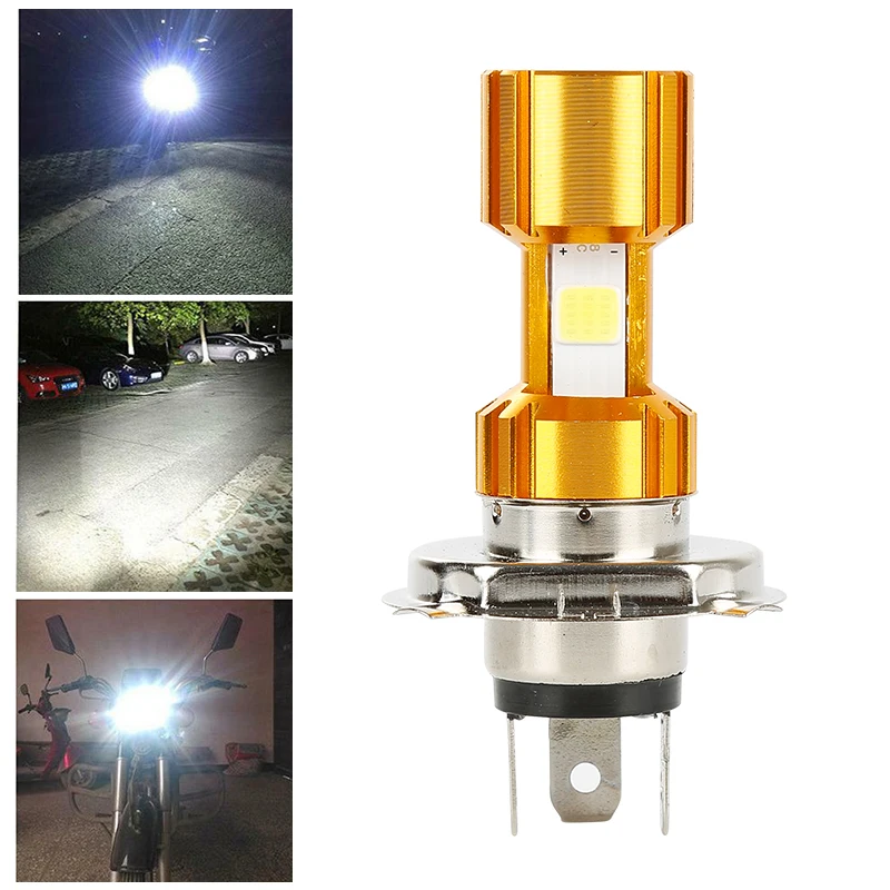 BA20D H4 Motorcycle Headlights COB Led Lights For Motorcycle /Low Led Spotlight Super Bright Fog Lamp DC 8V-80V