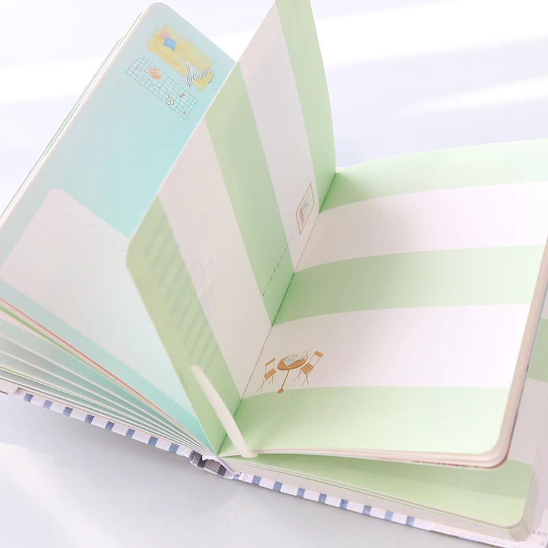 South Korea stationery lovely hand-written account book Cartoon hardcover notebook student note diary book School Office Supply