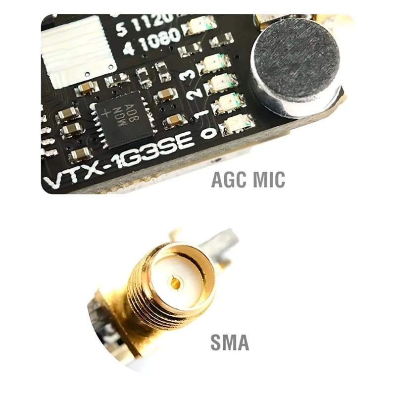 Description Picture 6 of item1 Set 1.2/1.3GHz 0.1mW/25mW/200mW/800mW 9CH Transmitter VTX & Receiver VRX 1W with Cable for Racing Drones Quadcopter