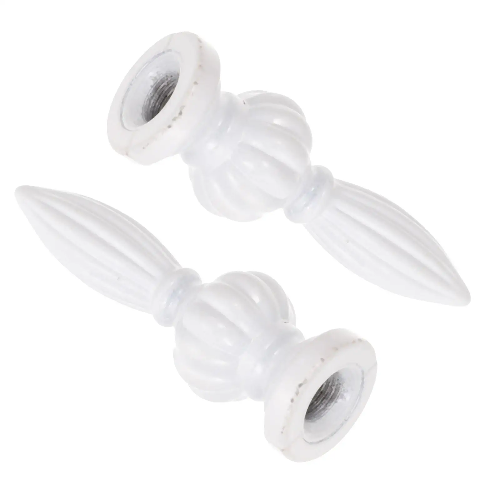 

2PCS Harvard Style Horn Frame Decorative Lamp Finials White Zinc Alloy 10MM Inner Thread Table Floor Lamps Shade Accessories