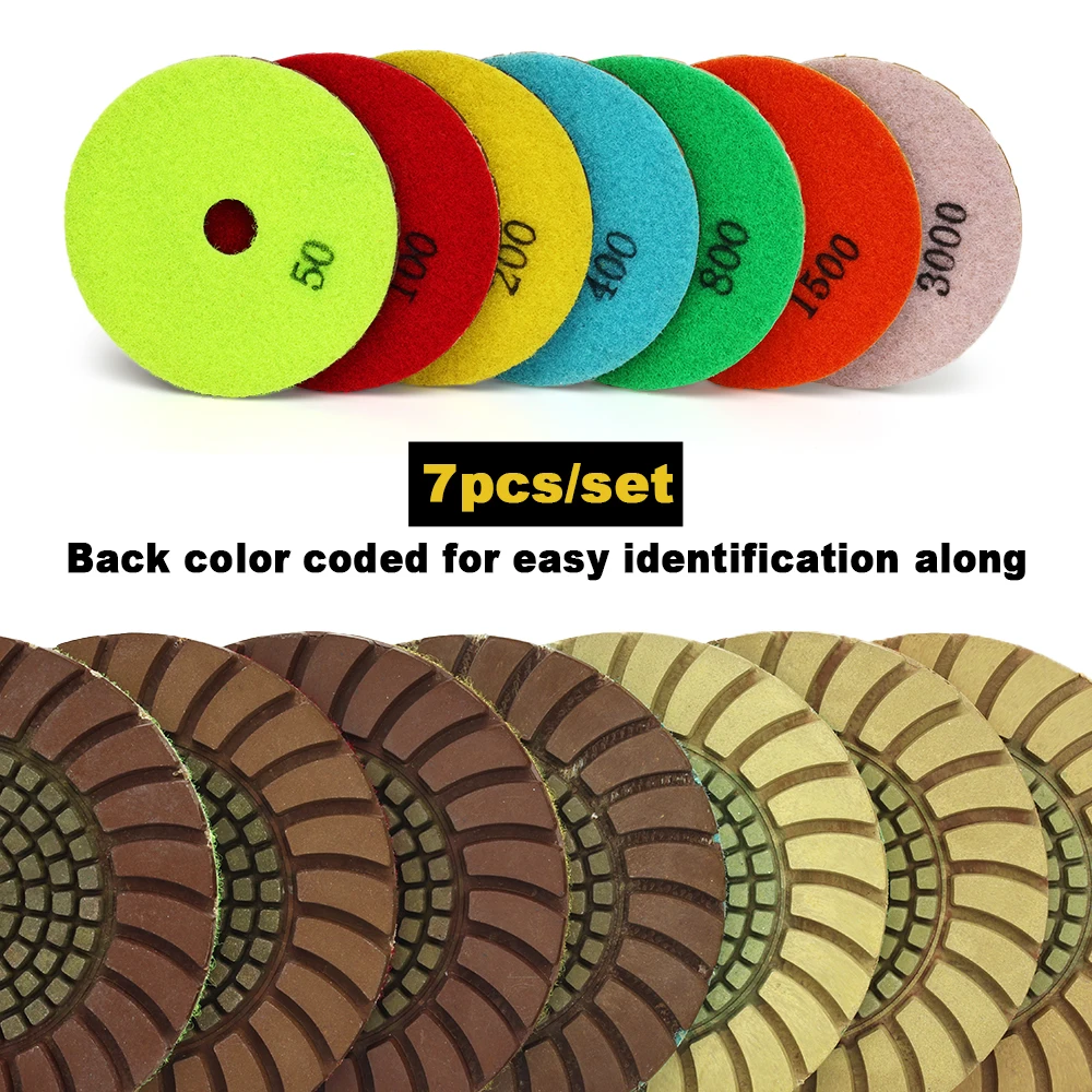 4 inch/100mm Quartz Granite Countertop Diamond polishing Pad Wet Stone Marble Polish tools copper bond and resin part