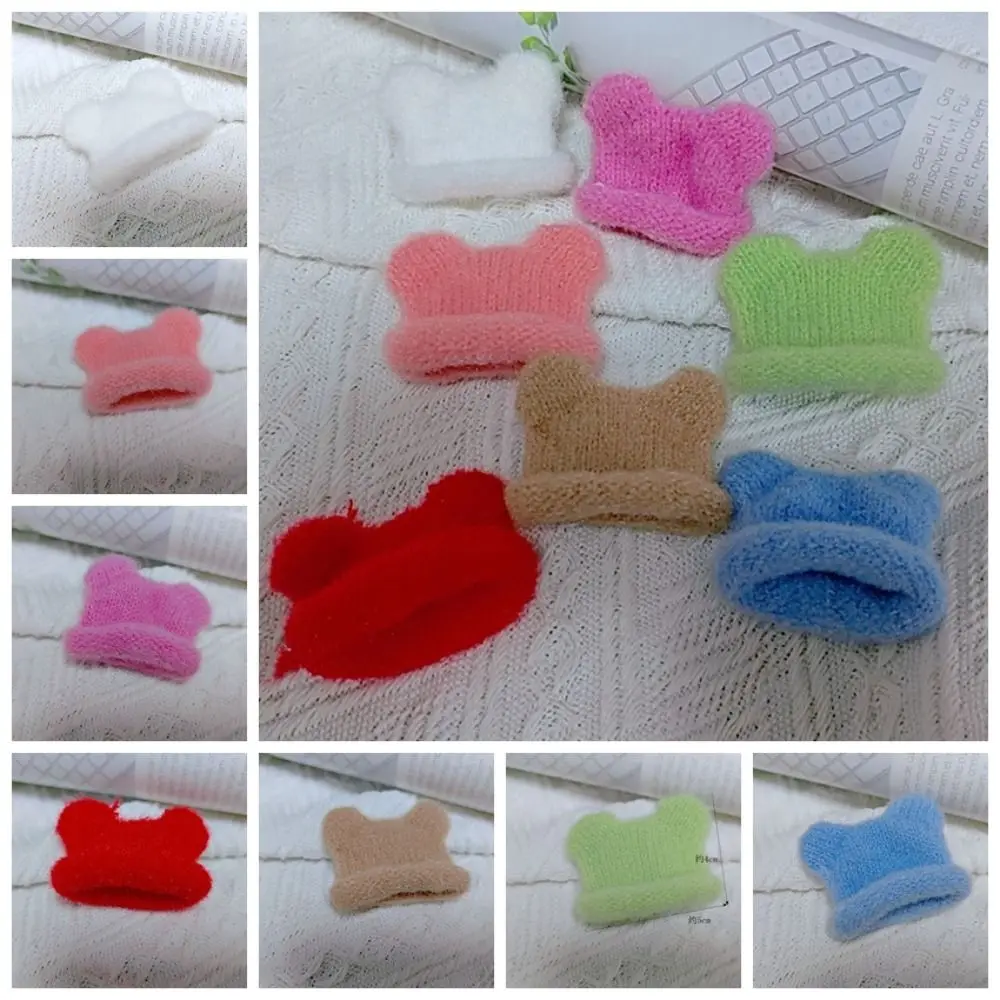 

Knitted Mini Knitted Hats Mini Handmade Materials DIY Doll Decorative Cap Colorful Cute Knitted Finger Cap Children Gift