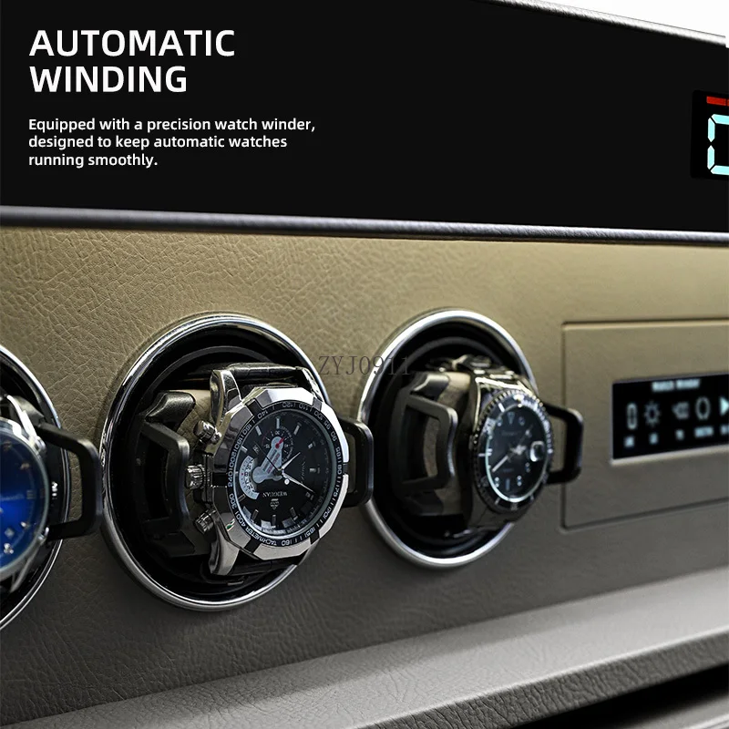 صندوق مجوهرات آمن لدرج بصمة الإصبع الذكي المخصص لخزانة ملفاف الساعة الممتازة