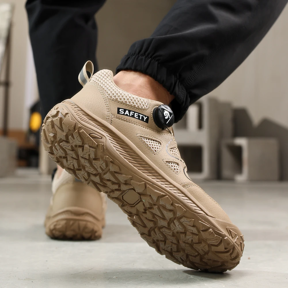 Breathable Men's Safety Shoes Work Sneakers Male Steel Toe Shoes Anti-Smash Anti Puncture Security Indestructible Shoes Non-slip - view 3