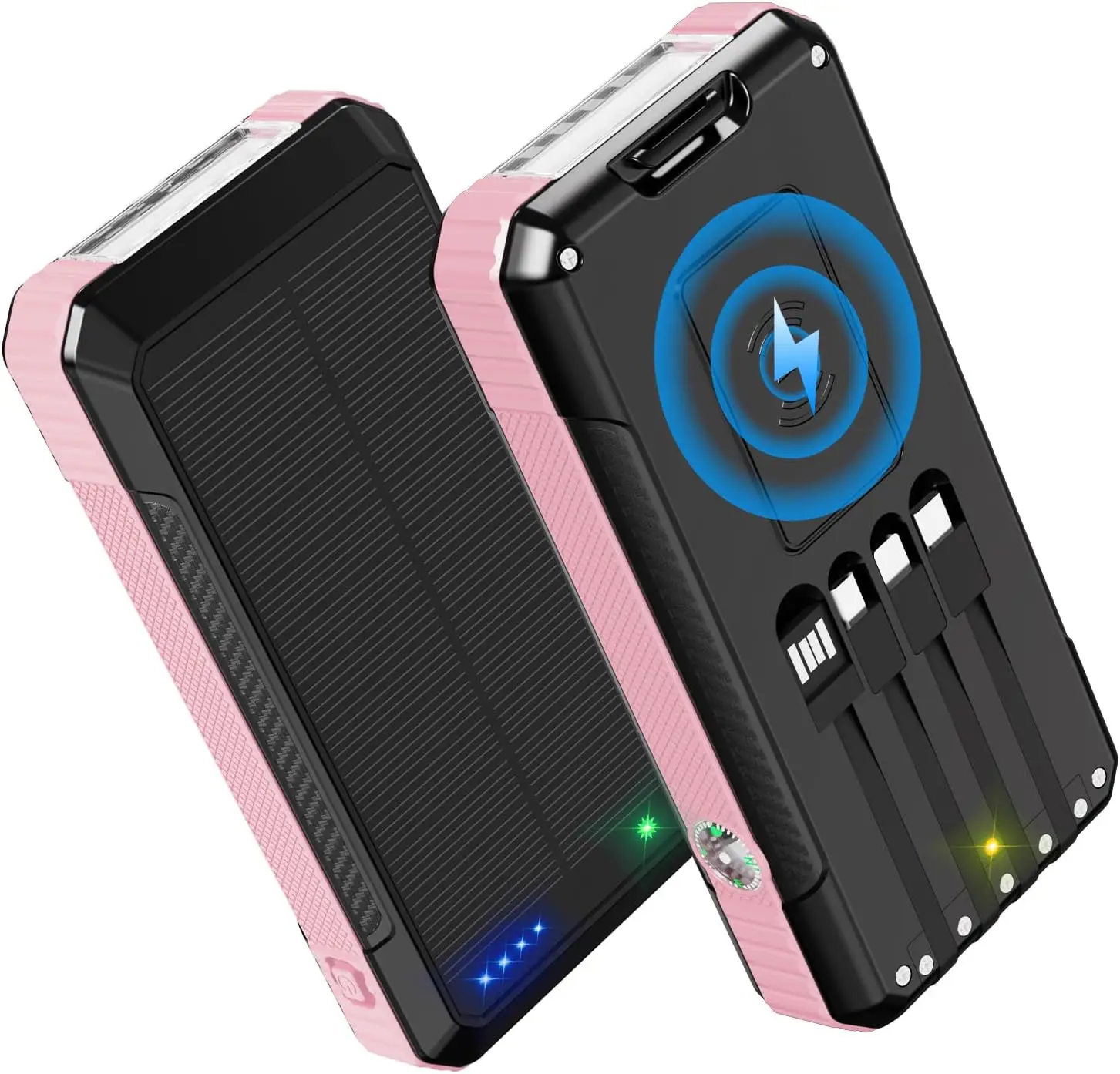 

Солнечный Power Bank на 49800 мАч с быстрой зарядкой 22.5 Вт, встроенными кабелями для путешествий и экстренных ситуаций