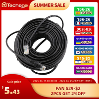 Techage 10M 20M 30M 50M cat5 Ethernet Network Cable RJ45 Patch Outdoor Waterproof LAN Cable Wires For CCTV POE IP Camera System