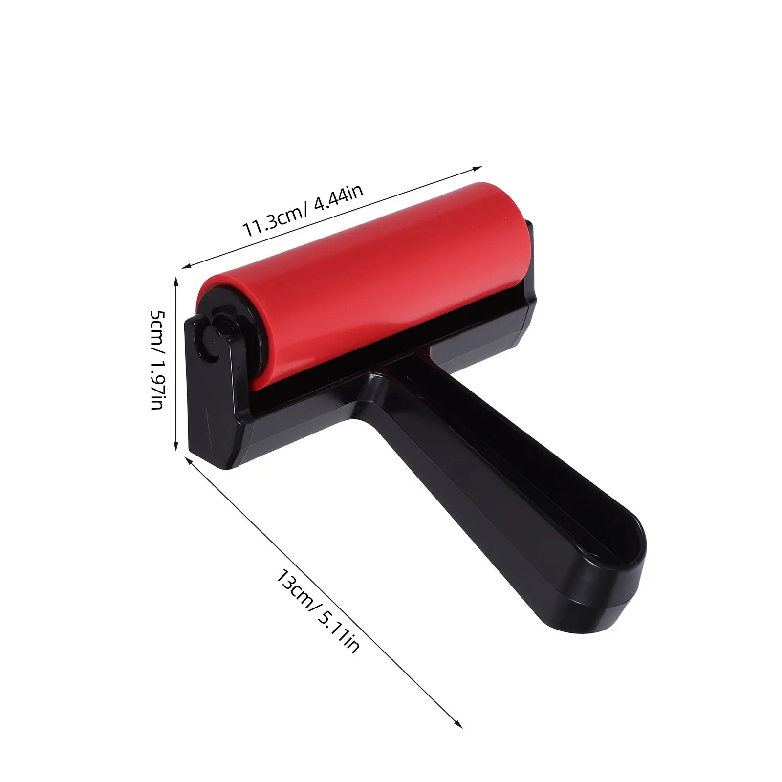 Small Ergonomic Handheld Rubber Printmaking Roller for Art Craft Painting Ink Stamping DIY Family Bonding Creative Tool