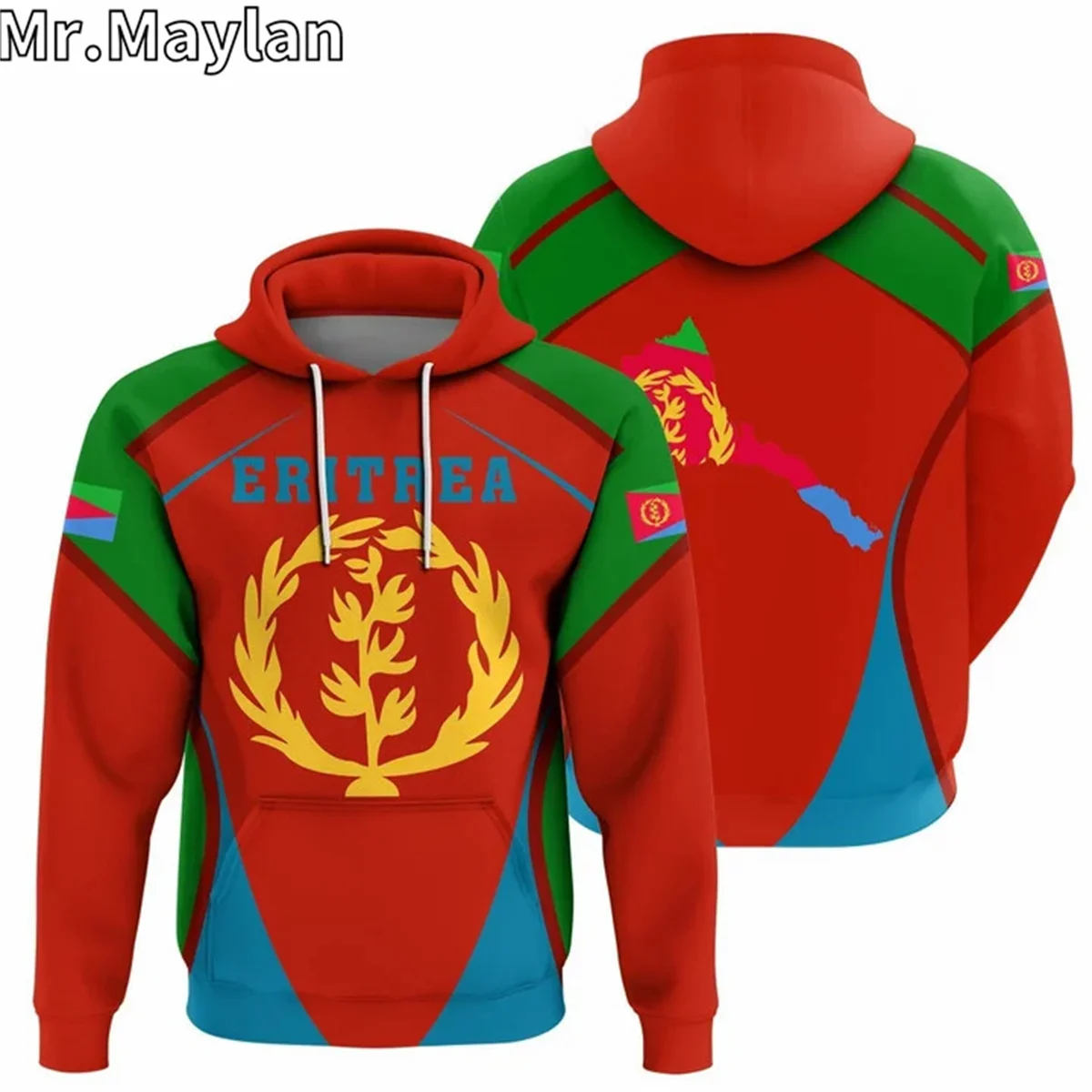 

Africa Country ERITREA Flag And Olive Branches 3D Print Unisex Hoodie Men Streetwear Zip Pullover Casual Jacket Tracksuits K-020