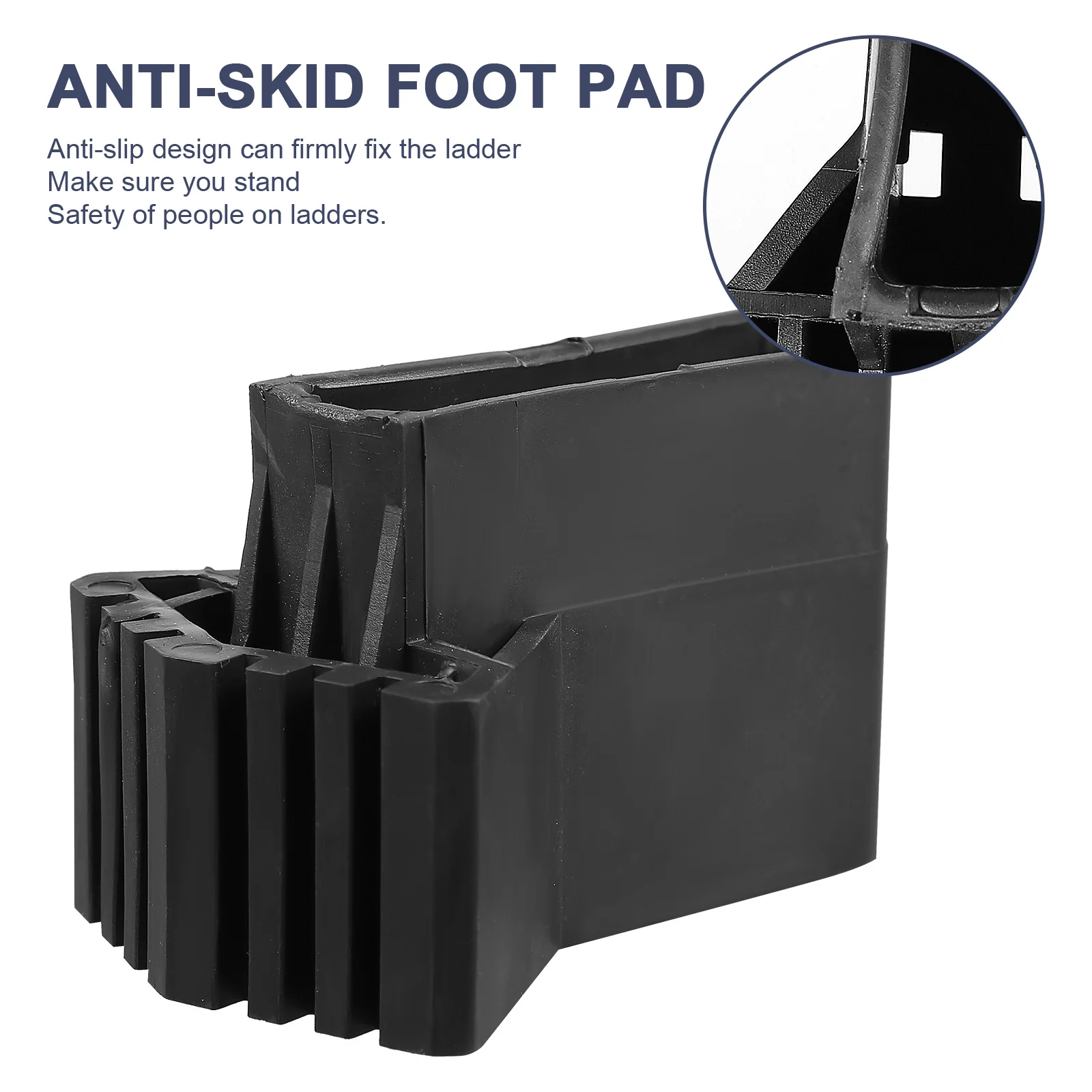 4 قطعة منصات المضادة للانزلاق المطاط سجادة ضد الإنزلاق للاستخدام الآمن اكسسوارات سلم كشط مقاومة سلم الملحقات الأسود