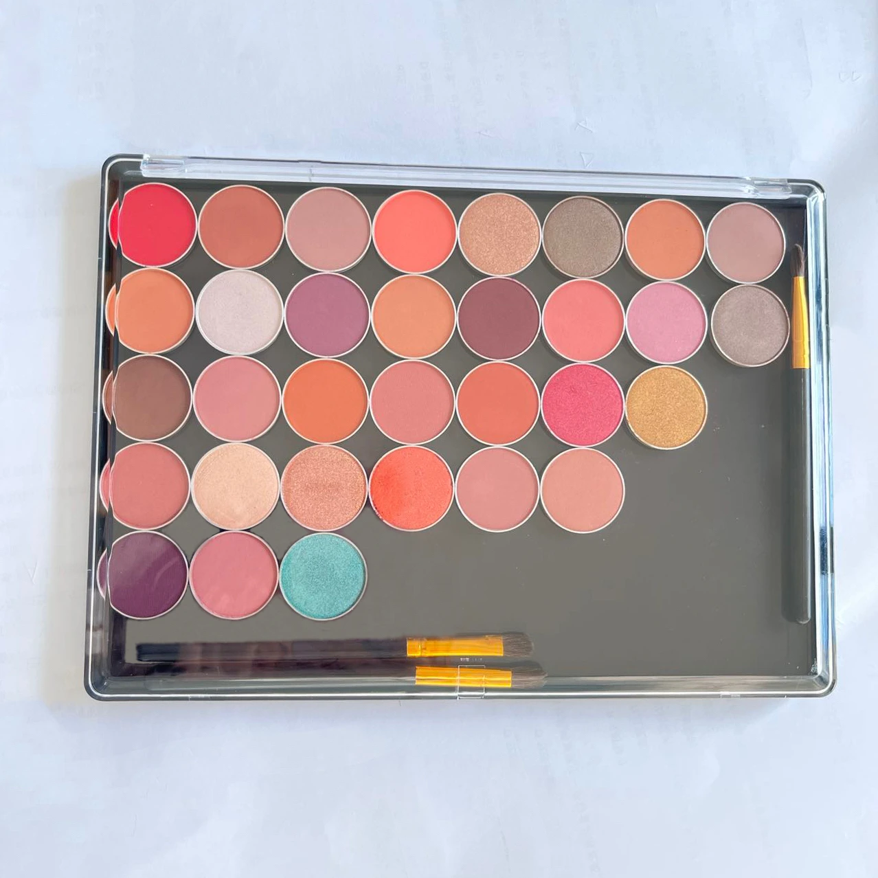 5pcs/Lot No Logo Large Empty Magnetic Plastic Eyeshadow Palette XL Makeup Storage Box With Transparency Cover