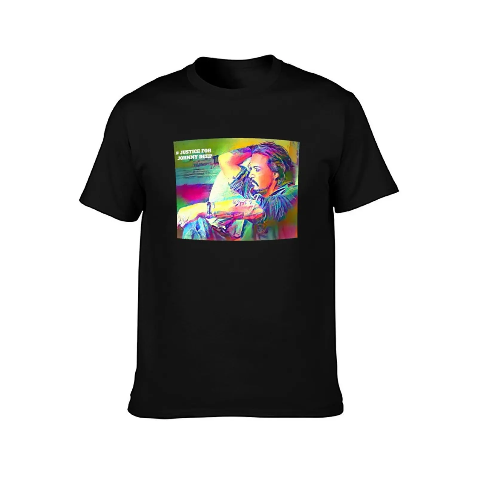 Justice For Johnny Depp T-Shirt, Funny Graphic Print Tee, Unisex Cotton Casual Short Sleeve Top