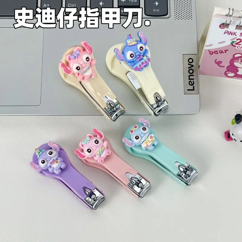 Personalized creative cartoon pattern Disney Stitch new student high-looking cute mini portable nail scissors anime peripherals