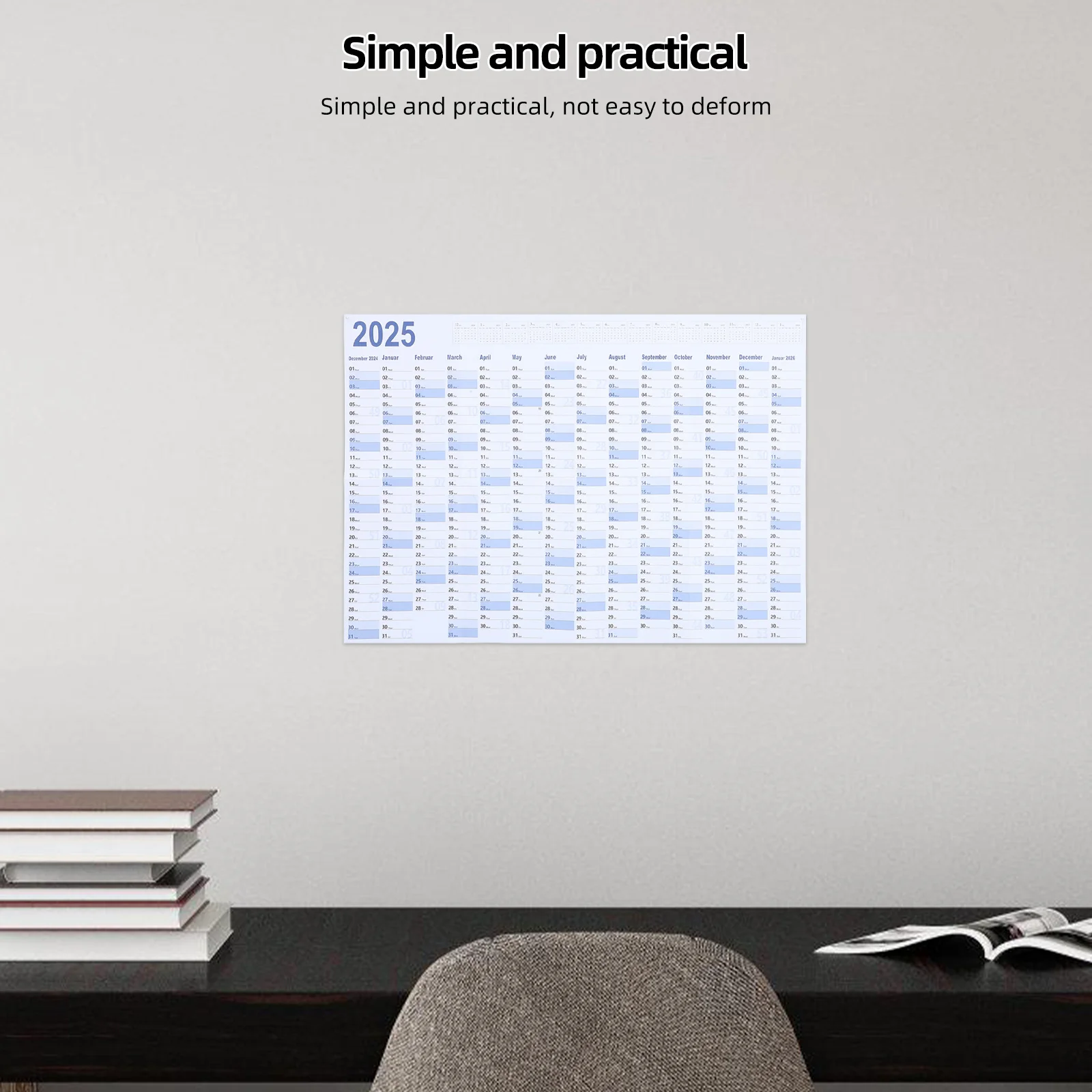 

1Set Wall Hanging Calendar Classic Creative Paper Calendar Home Office Schedule Planner Yearly Planner Daily Monthly Organizer