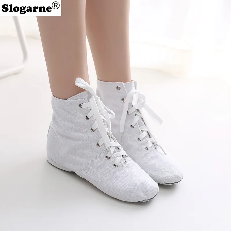 Children Soft Ballet Shoes Women Ballet Dance Shoes Tango Modern Jazz Shoes Yoga Train Short Boots Leather Sole Jazz ankle Boots