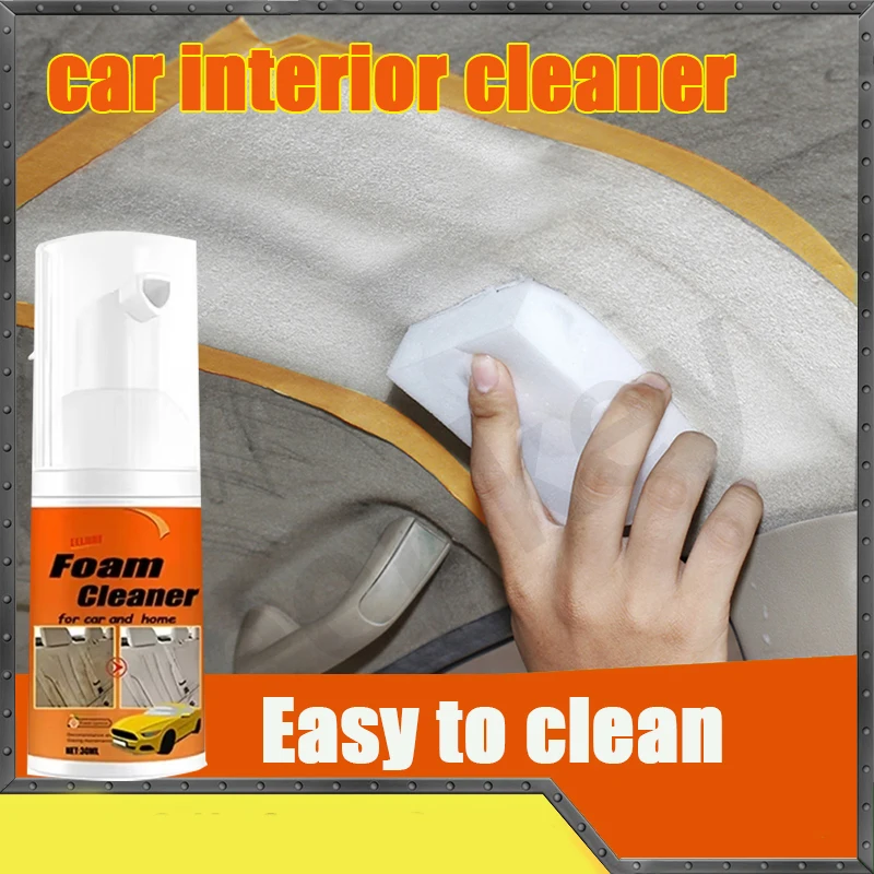 

Очиститель салона автомобиля Спрей Очиститель пены для салона автомобиля Спрей для полировки кожи Auto Roof CeiIing Моющее средство для автомобилей