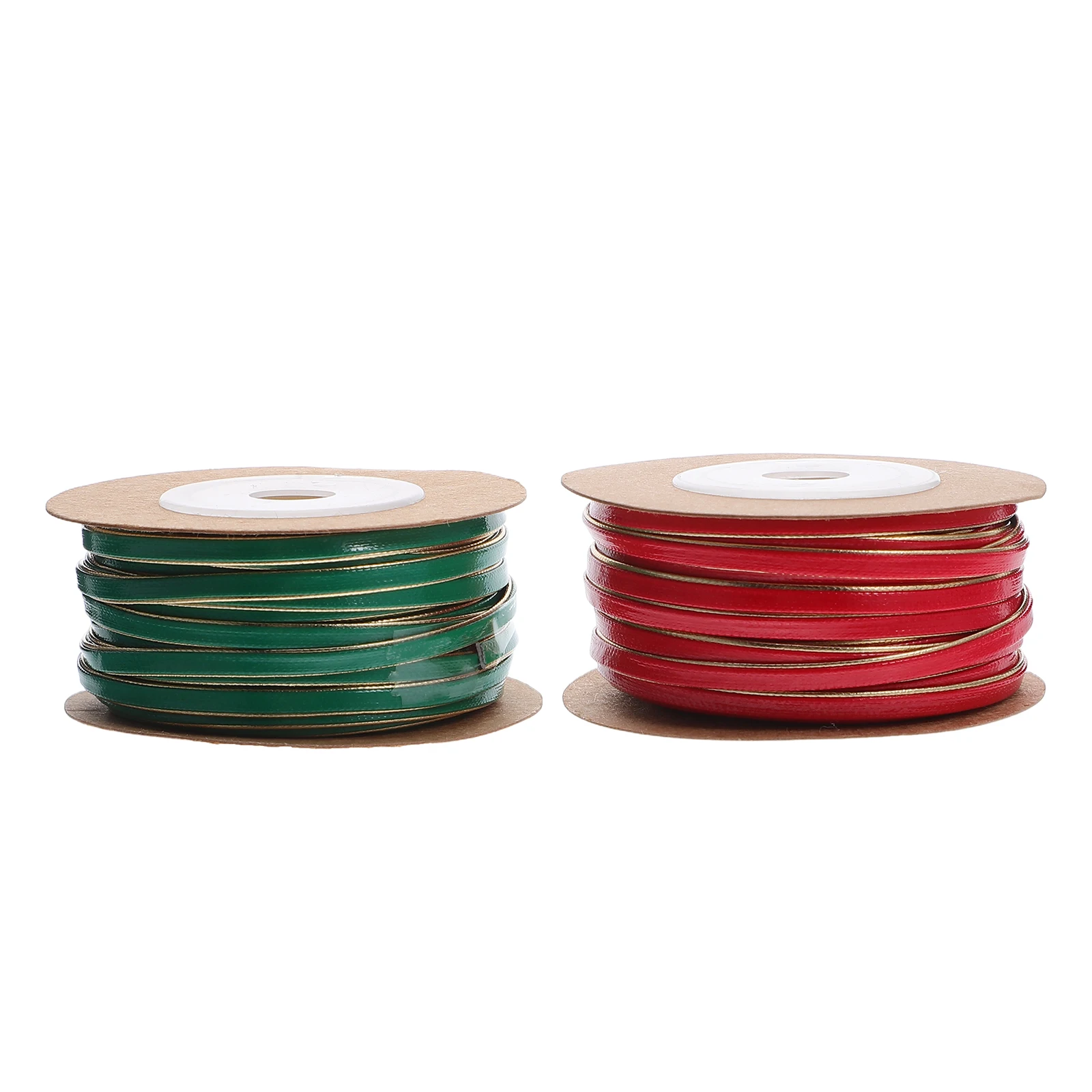 

2pcs Colorblock Pu Ribbon 10M Durable Handwoven Cord For Present Wrapping Packaging Hair Accessories Home Decorations Wedding