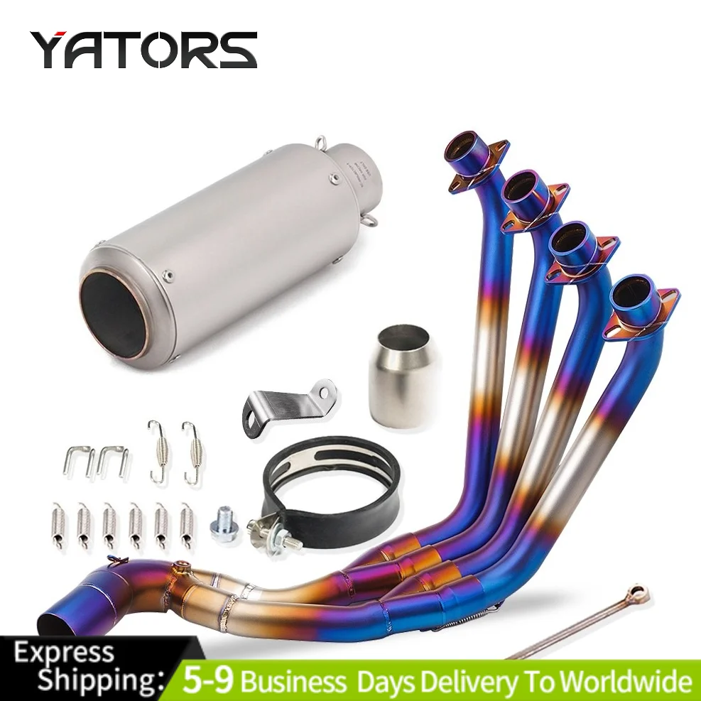 

For Yamaha YZF-R7 MT-07 14-25 FZ07 Bolt-on Full Exhaust Header Link Pipe Muffler Exhaust Systems Exhausts Pipes