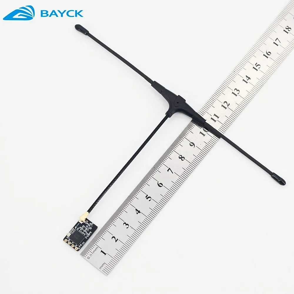 Receptor BAYCK ELRS 915MHz / 2,4 GHz NANO ExpressLRS con antena tipo T compatible con actualización Wifi para piezas de drones transversales RC FPV