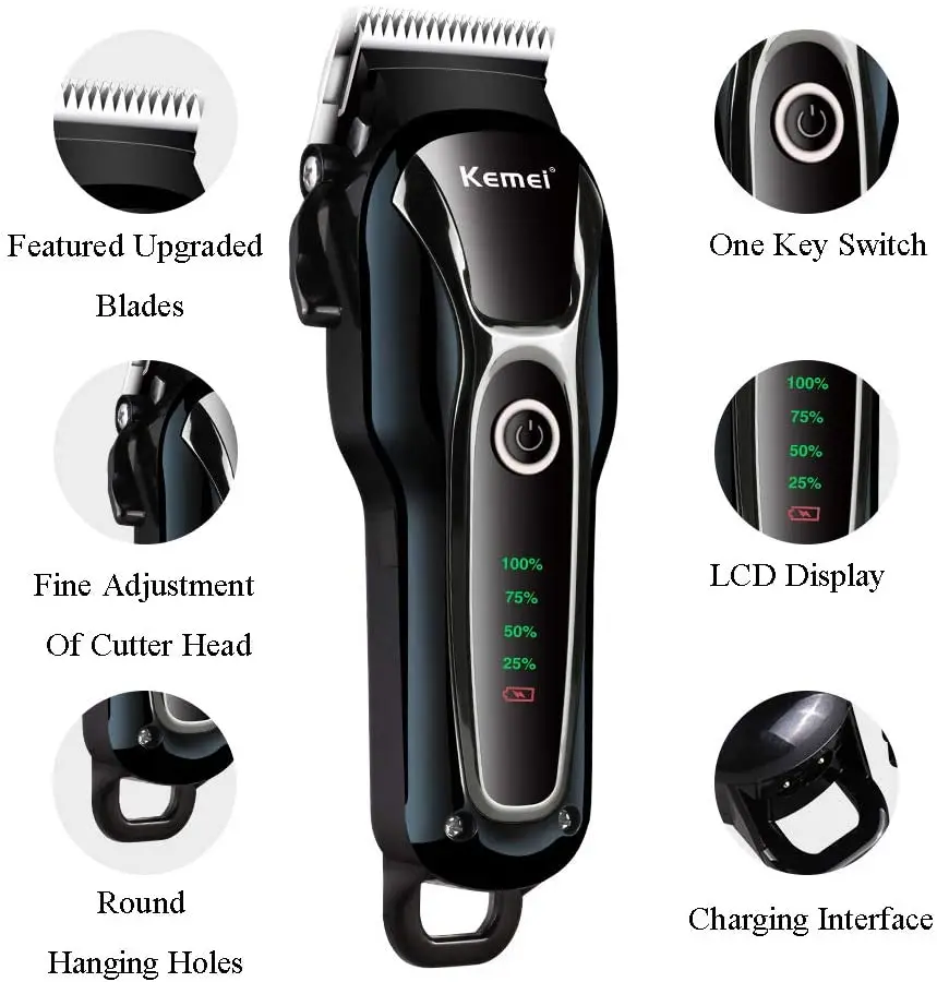 KEMEI KM-1991 Professional Clipper Pet Dog Hair Trimmer Grooming Rechargeable Powerful Cat Cutters Shaver Mower Haircut Machine