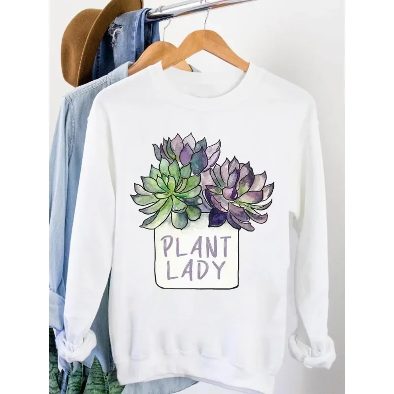 Women's Slim-fit Hoodie Fashion Sunflower Print White Flower Hoodie Sweatshirts Sweatshirt Streetwear Women