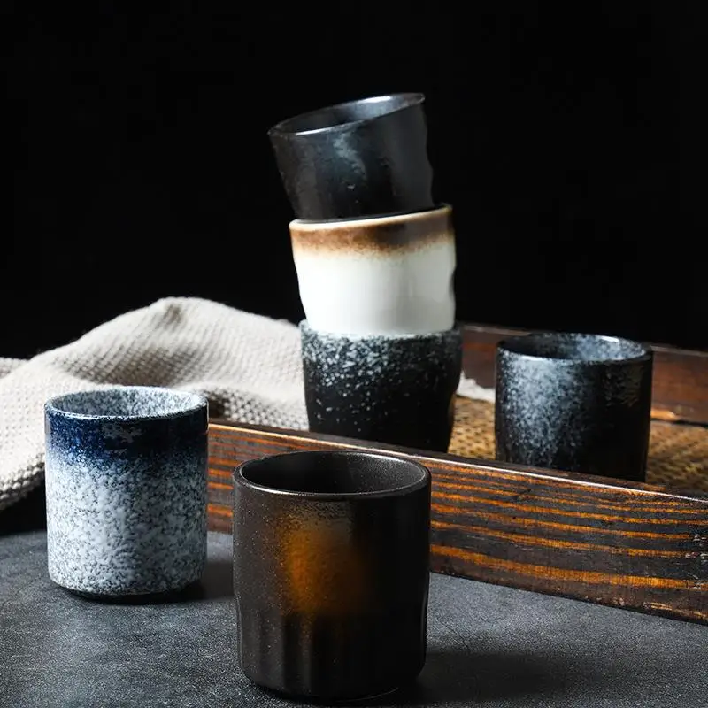 Teetasse aus Keramik, einzelne kleine Teetasse, japanisches Teeservice, Nachmittagsteetasse, einfache Teeschale, Haushalts-Kung-Fu-Teetasse