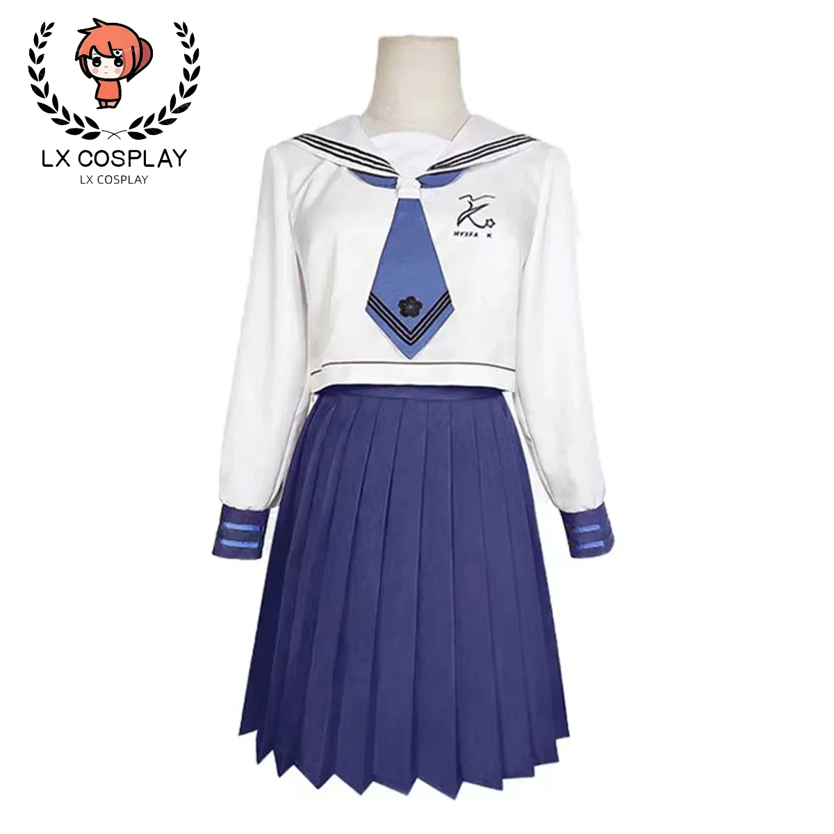 

Anime Cos Kamisato Ayaka Cosplay Costume Party Uniform Full Set Unisex JK Suit