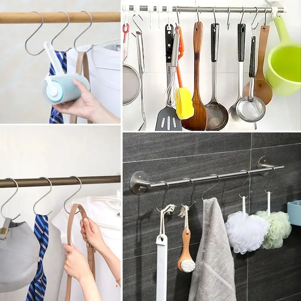 Kitchen Clothes S-shape Hook Stainless Portable Pants Hook For Home