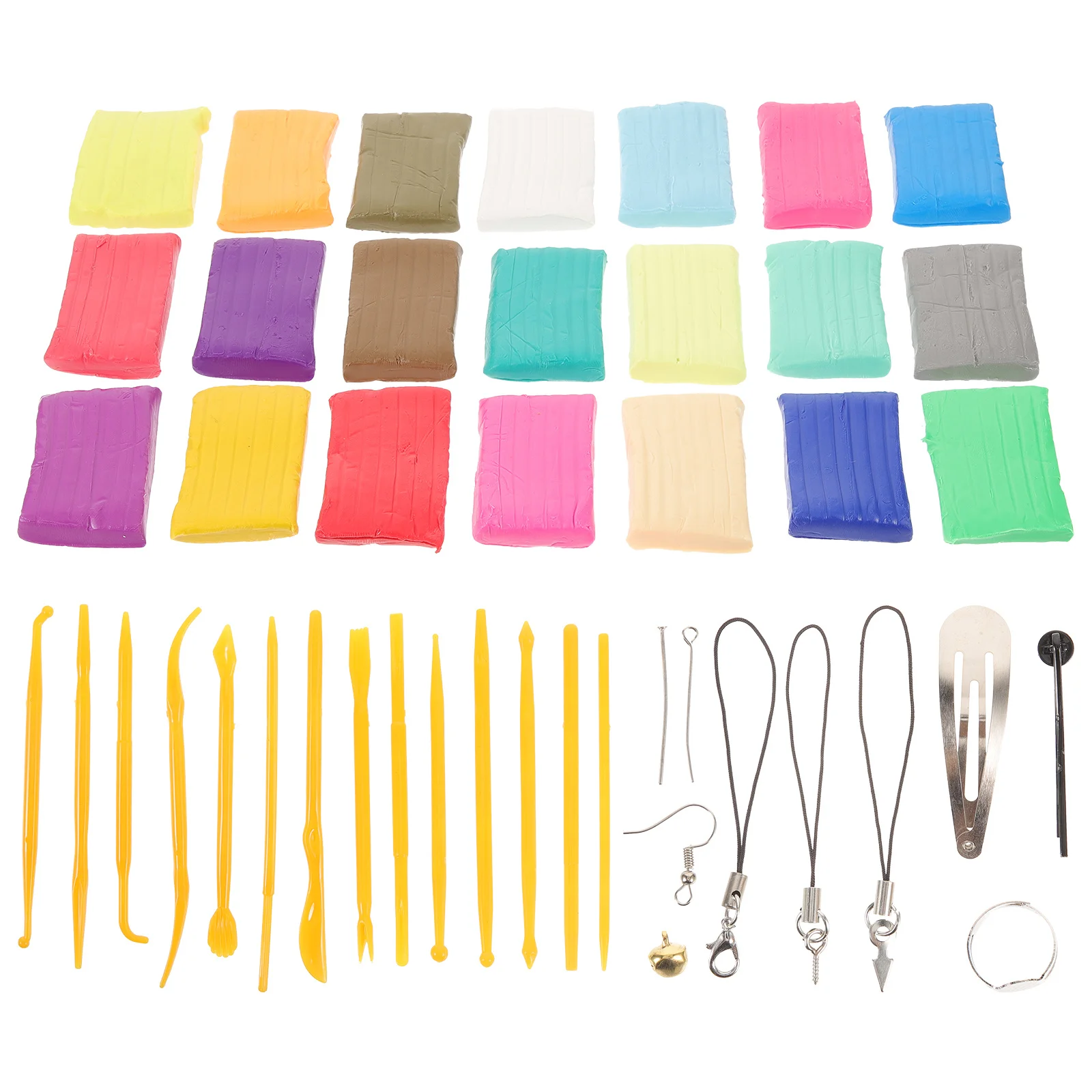 1 مجموعة لتقوم بها بنفسك الطين الحرفية عدة لينة بوليمر كلاي مع أدوات النحت متعدد الألوان فرن خبز النمذجة عدة للأطفال القرط المفاتيح #2