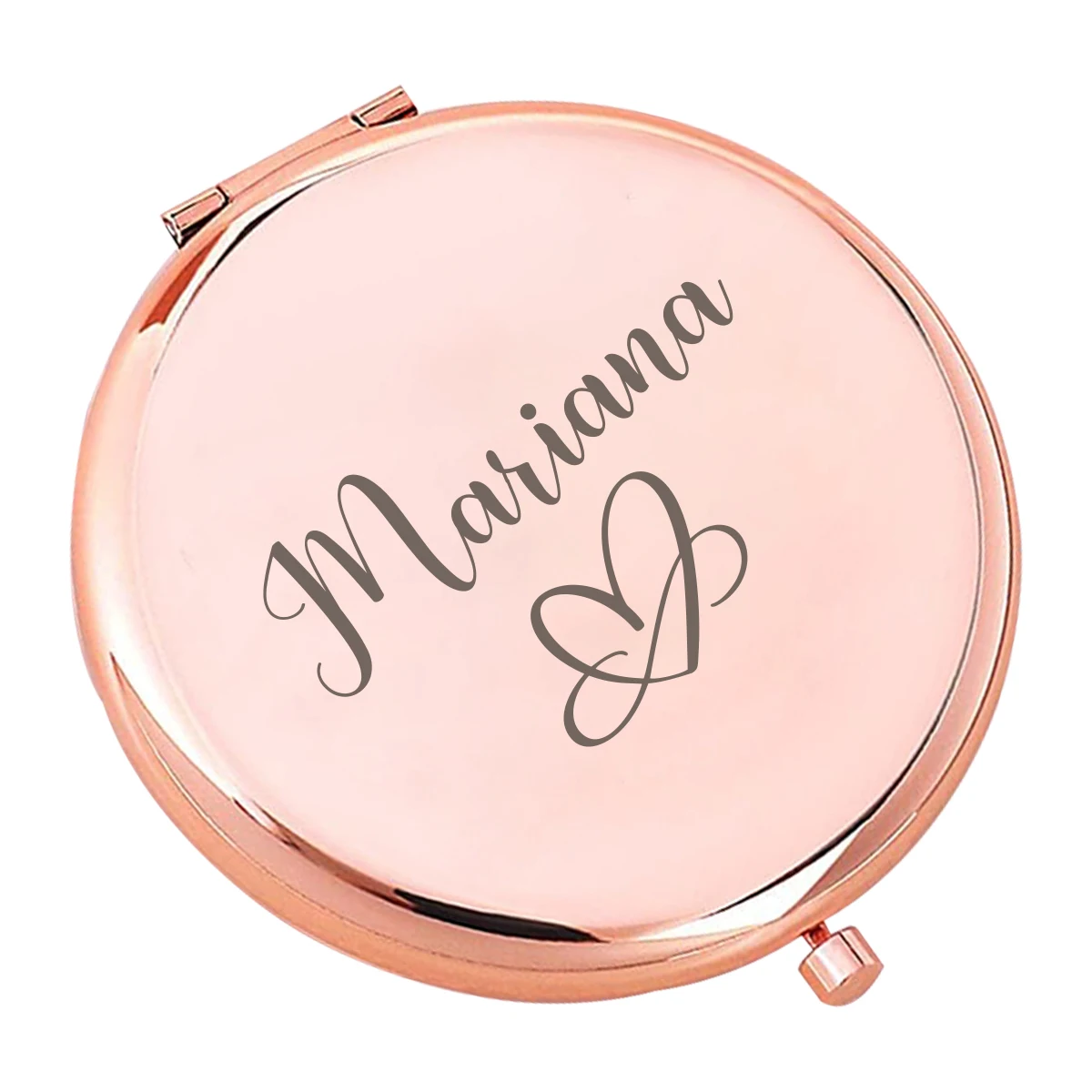 1pc NEW Heart-shaped Customized Name Makeup Mirror Pocket Mirror Round Circle Mirror Anniversary gifts image 5
