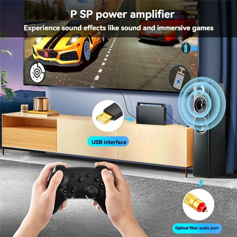 AF93-USB إلى محول SPDIF البصري التناظري إلى محول الصوت الرقمي لتعزيز كابل الصوت البصري لوحدات تحكم الألعاب HDTV