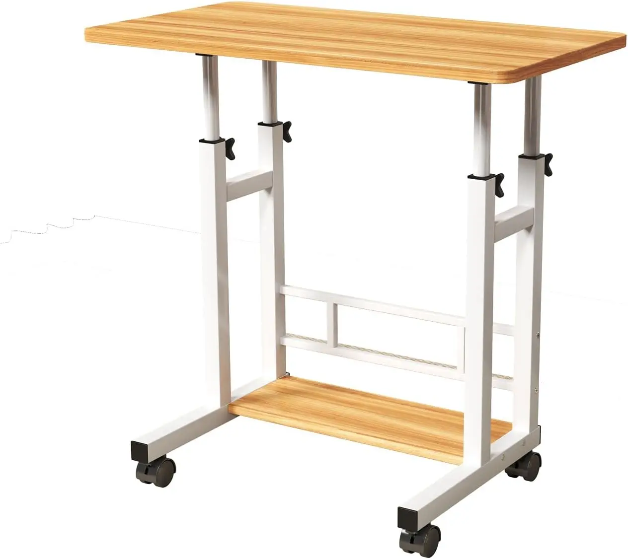 Adjustable Height Standing Desk Portable Rolling Laptop Table with Wheels Height 27.16
