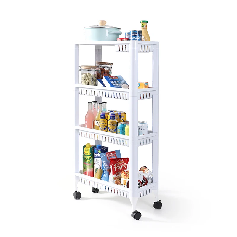 Hot Sales 4 Layers Kitchen Shelves Storage Kitchen Organizer Storage Trolley 2022 Kitchen Storage