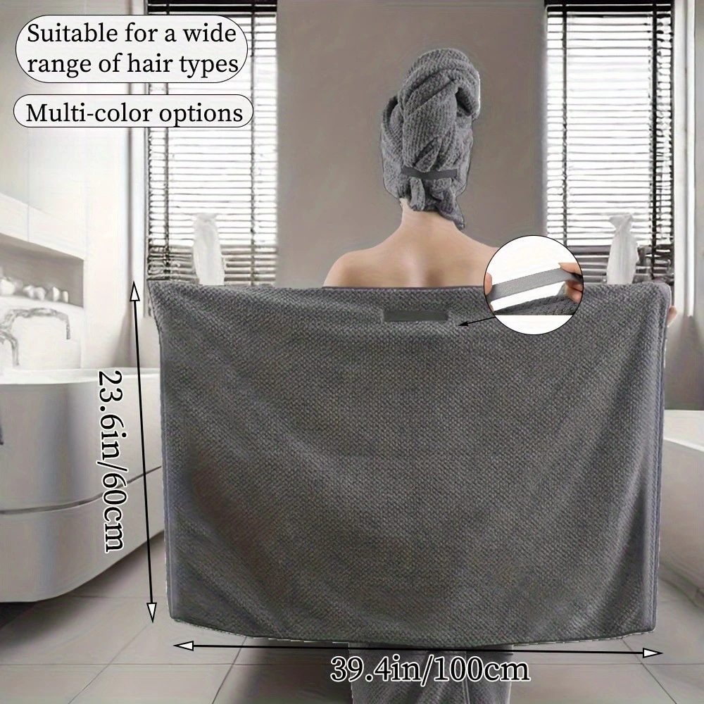 One-piece oversized hair drying cap, one-piece towel cap, high-absorbency microfiber hair drying towel