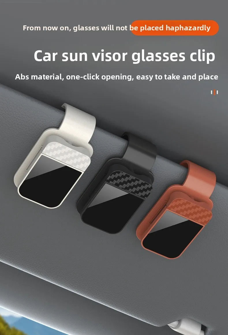 Auto-Sonnenblenden-Brillenclip, Magnetischer Sonnenbrillenhalter, Universelles Auto-Innenraum-Aufbewahrungszubehör