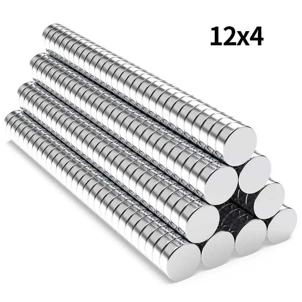 

12x4mm N35 Super Strong Neodymium Magnet Round NdfeB Powerful Permanent Magnetic imanes Refrigerator Magnets 12*4