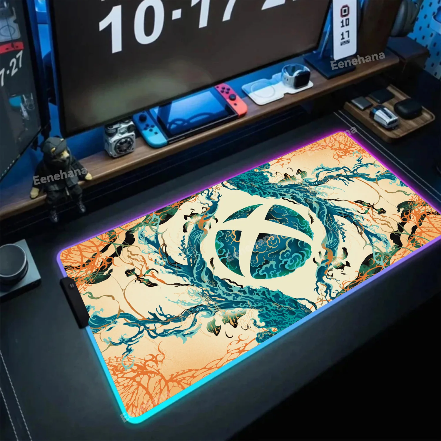 

Большой коврик для мыши X-XBoxs, аксессуары для стола Rgb, подсветка клавиатуры, геймерский шкаф, коврик для мыши, коврик для мыши, коврик для игрового ПК Xxl, аниме, ковер, мыши